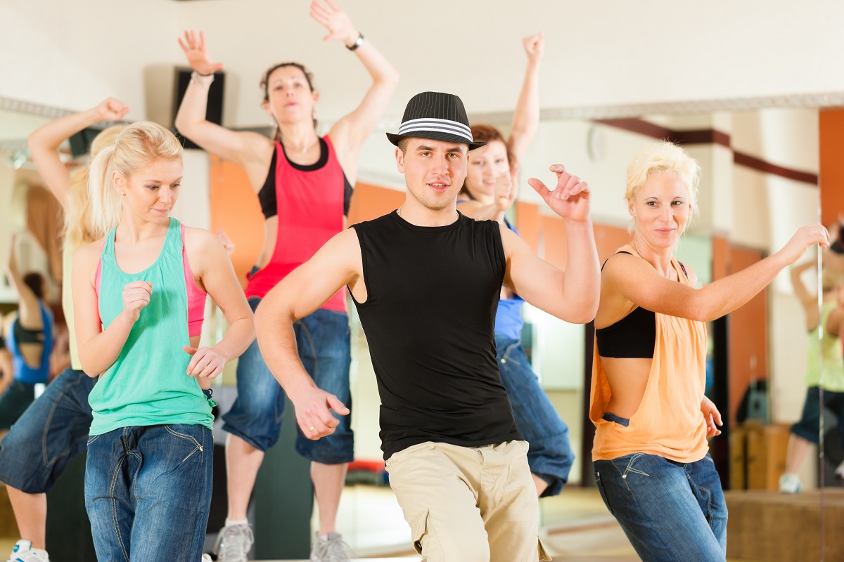 young people in the dance class training room