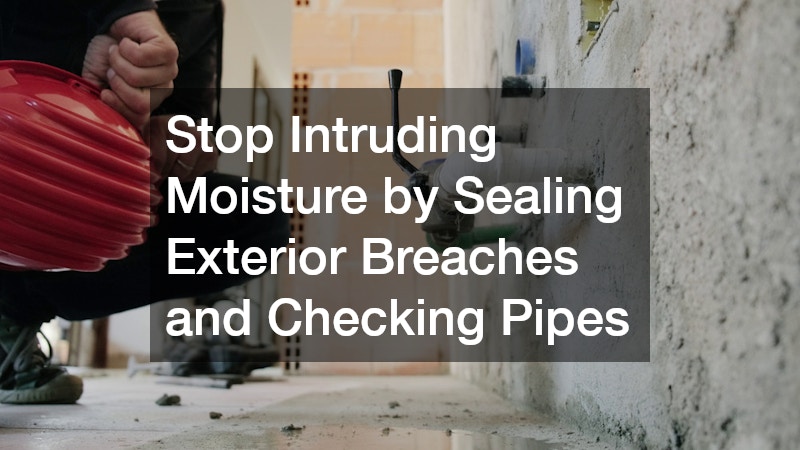 Stop Intruding Moisture by Sealing Exterior Breaches and Checking Pipes